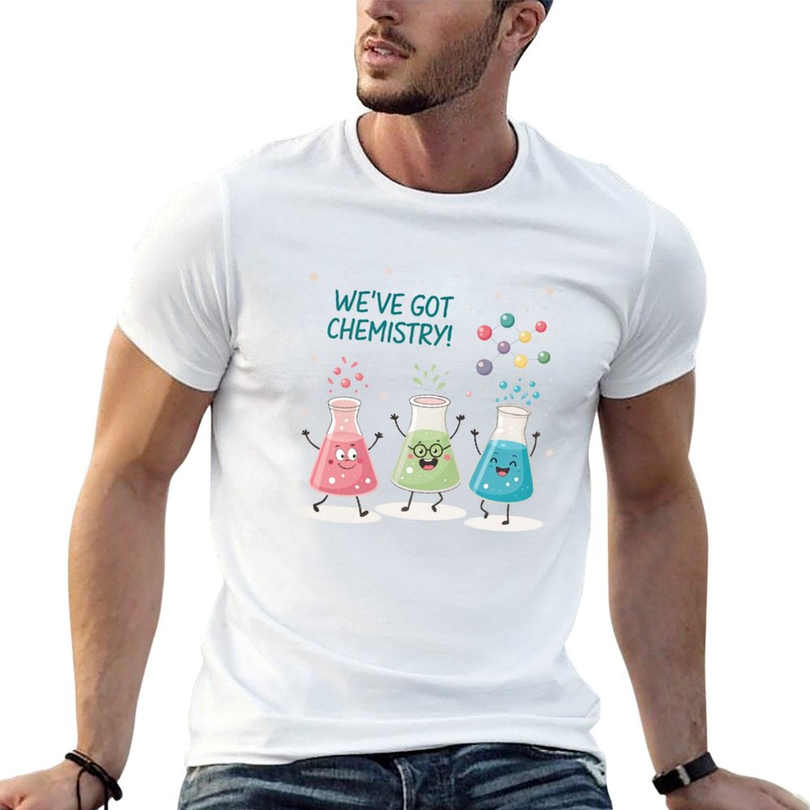 Science Buddy - Science Beaker Buddies T-Shirt Lightweight Casual