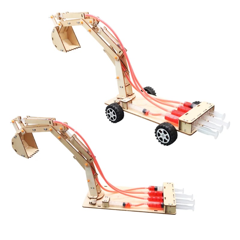 Science Diy Model - Handmade Hydraulic Excavator DIY Student Technology