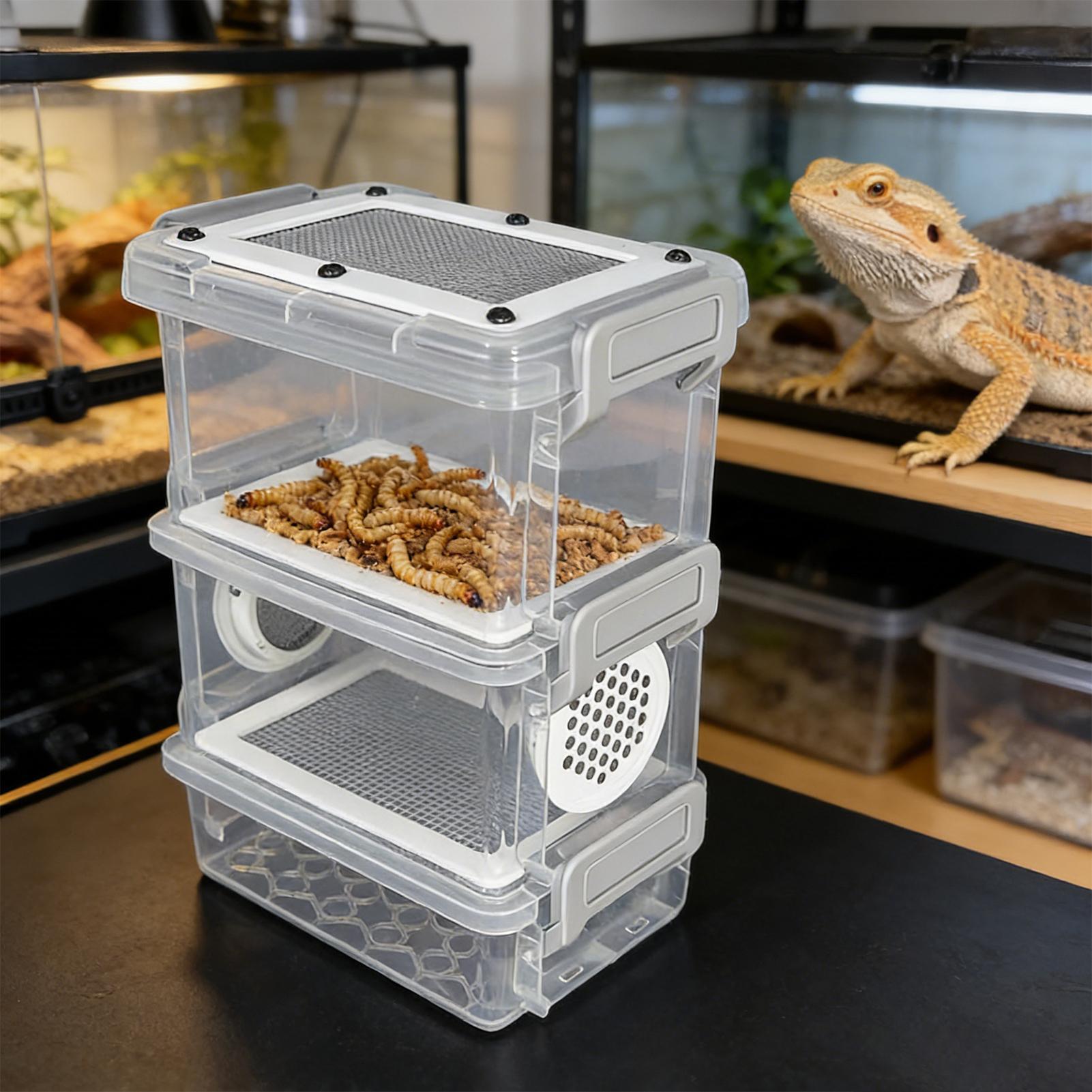 Science Hobbyist - 3-Layer Silkworm Feeder Bin Corn Worm