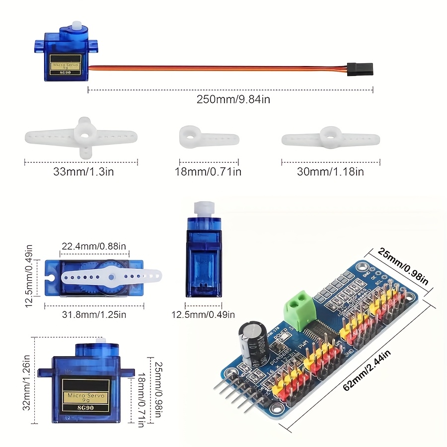 5pcs SG90 9G Servo Motors + 16 - Robot Arm Motor ulasan dan harga