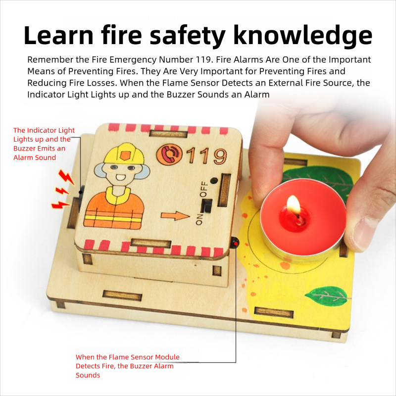 DIY Fire Alarm Circuit Kit Puz - Science Project ulasan dan harga