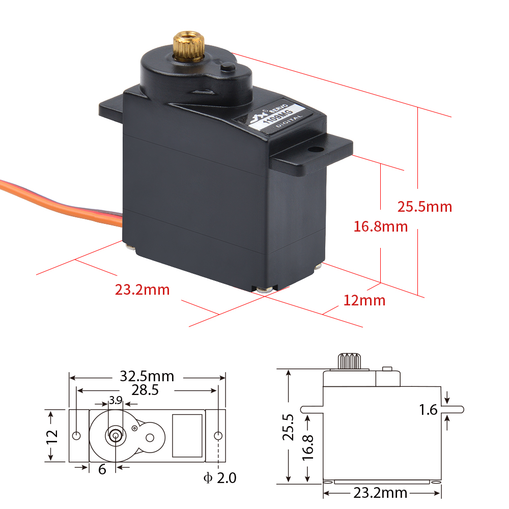1/2/4 PCS JX Servo PDI-1109MG  - Robot Arm Motor ulasan dan harga