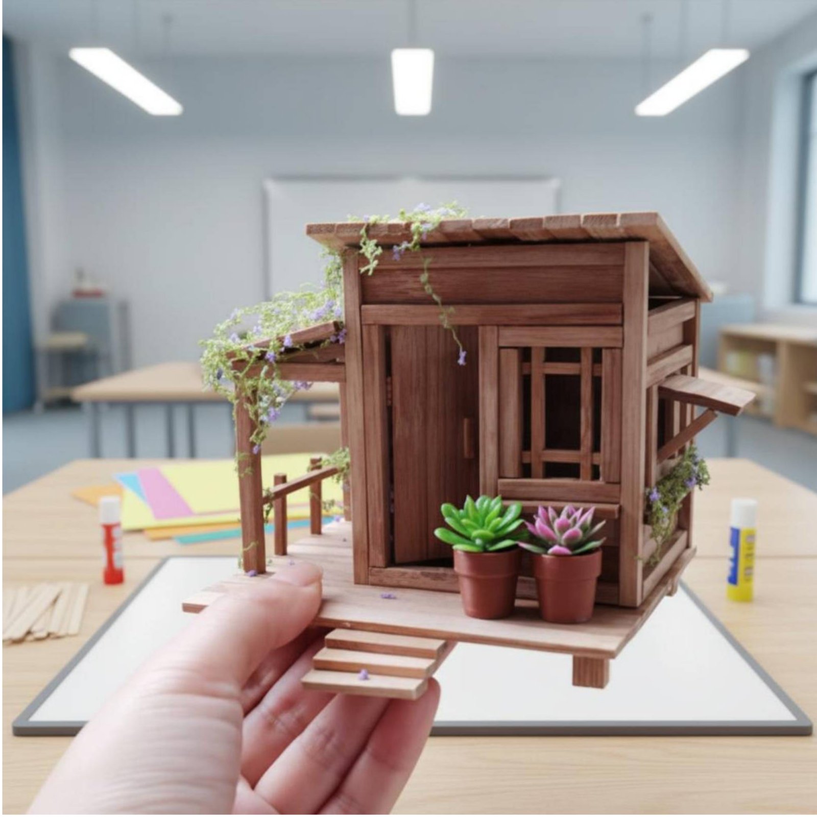 DIY Bamboo House Kit Relaxing  - Science Hobby Kit ulasan dan harga