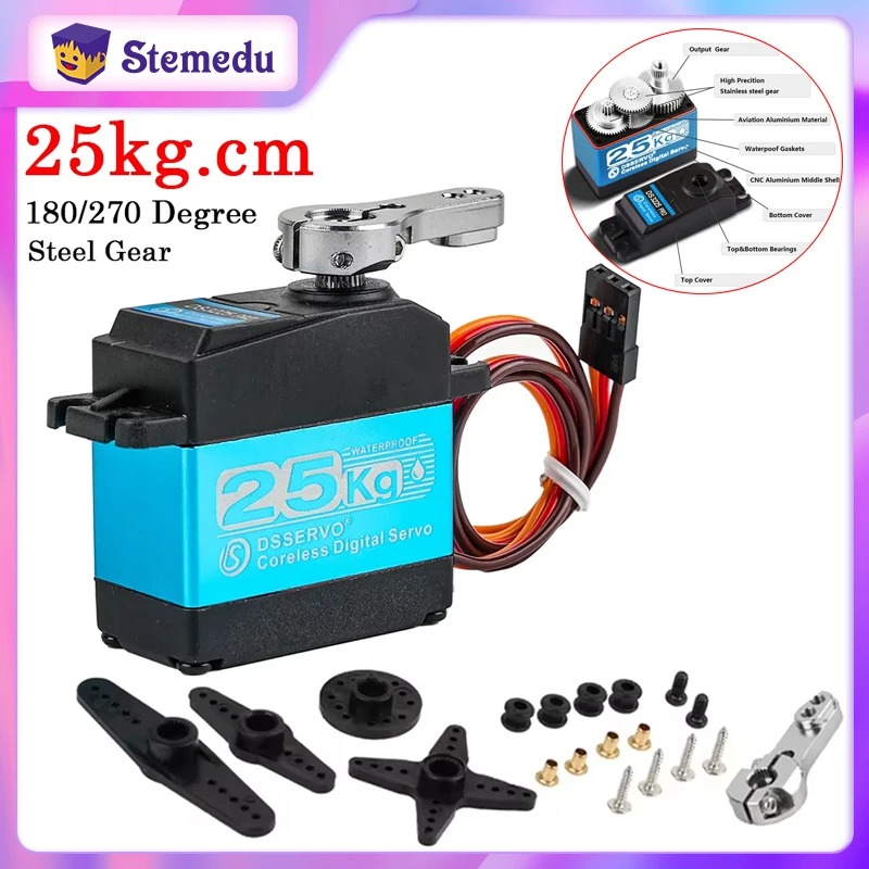 DS3225 Pro 25kg Coreless Digit - Robot Arm Motor ulasan dan harga