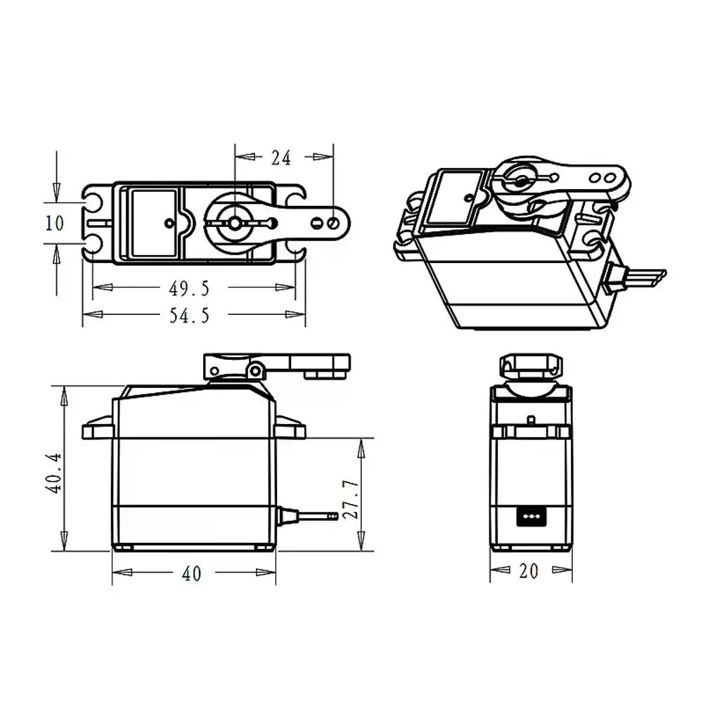 DS3225 Pro 25kg Coreless Digit - Robot Arm Motor ulasan dan harga
