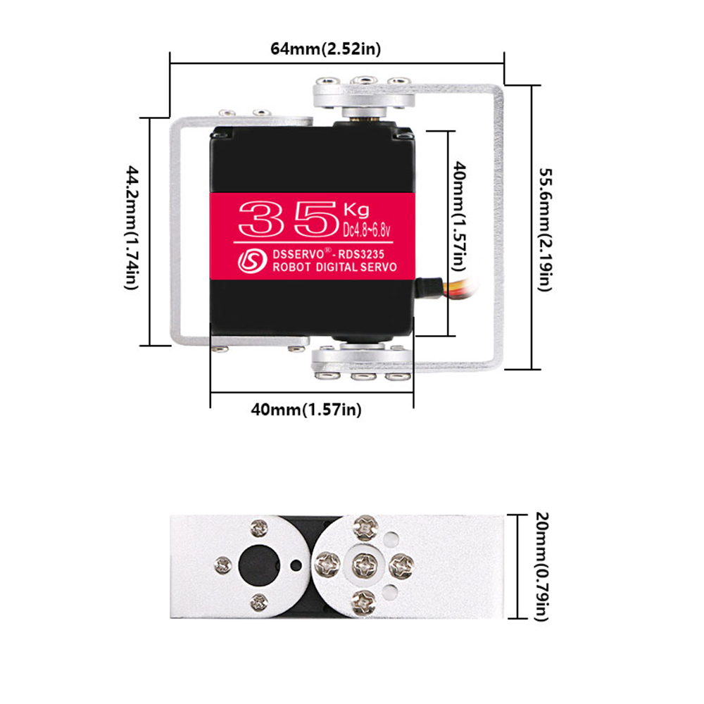 35KG Robot Digital Servo 4.8-6 - Robot Arm Motor ulasan dan harga