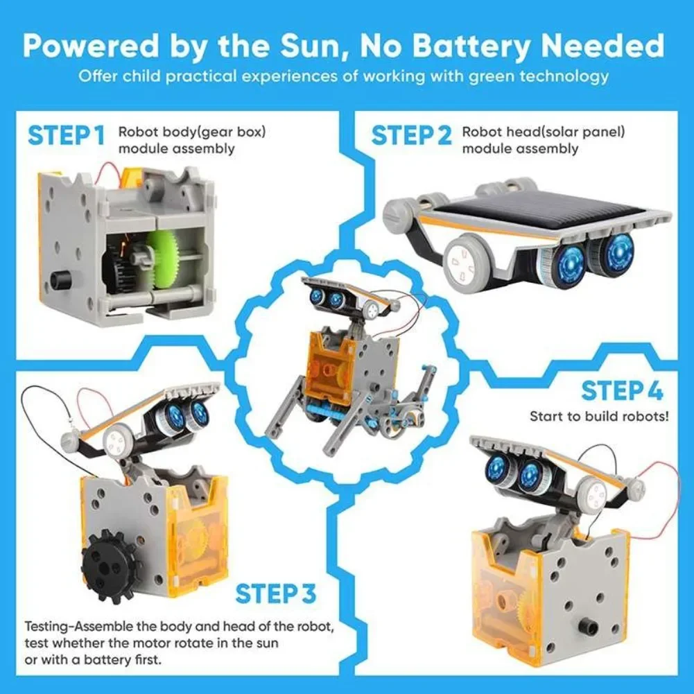 13 in 1 Solar Powered Robot Sc - Science Robotics ulasan dan harga