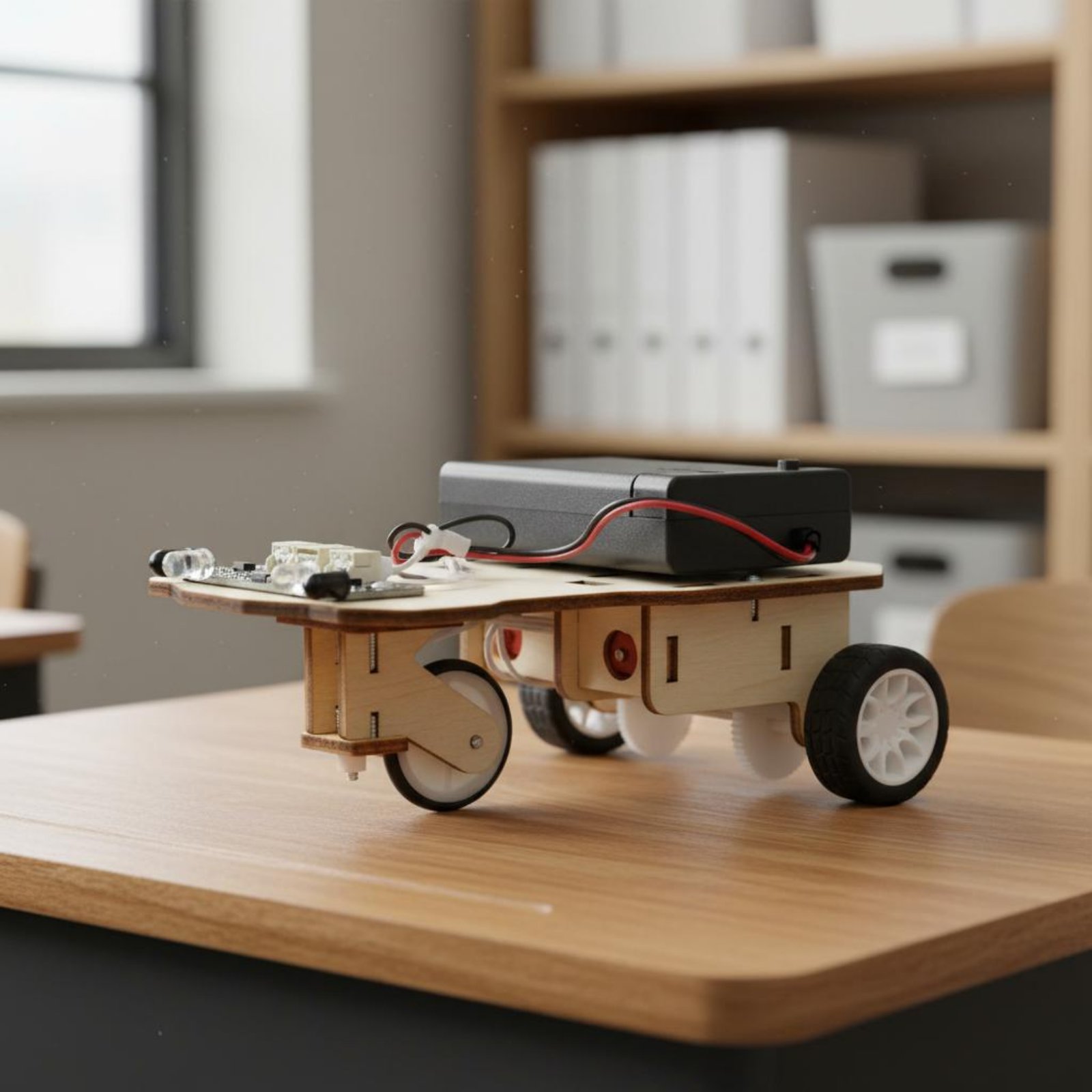 Wooden Intelligent Vehicle Kit - Science Robotics ulasan dan harga