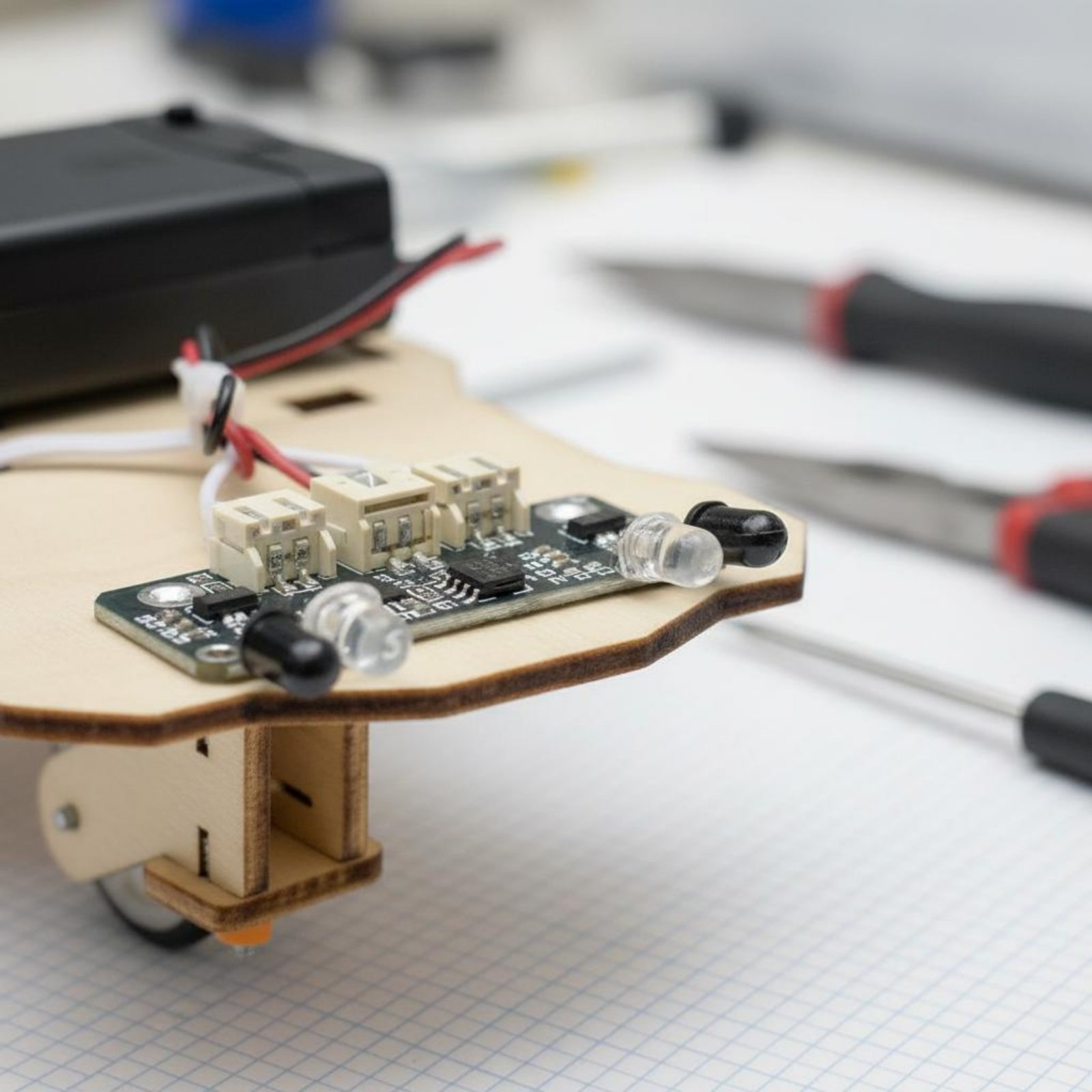 Wooden Intelligent Vehicle Kit - Science Robotics ulasan dan harga